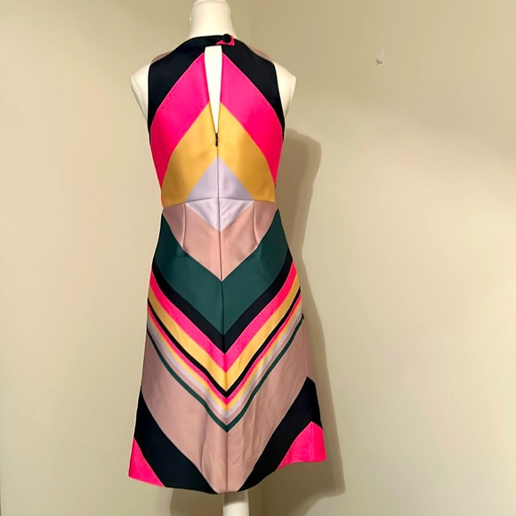 J. Crew Collection Pop-Stripe Dress Size 0 Navy Azalea G1587 - Picture 12 of 13